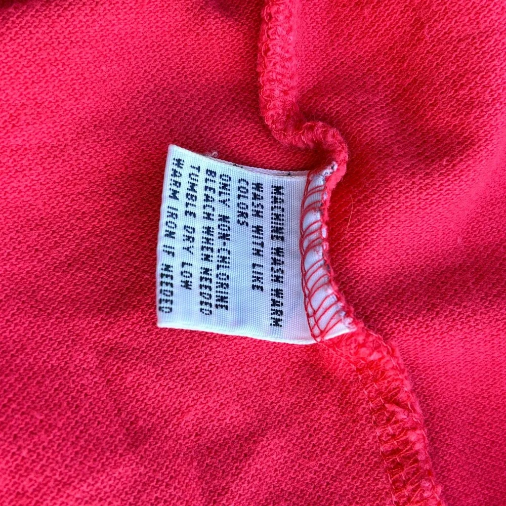 VTG Ralph Lauren Polo Shirt Mens L Red Blue‎ Pony Golf Rugby Casual Preppy Pique